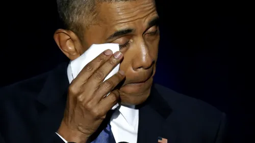 VIDEO! BARAK OBAMA, în lacrimi! Preşedintele american a susţinut discursul de adio:’’Nu mă opresc aici…‘’