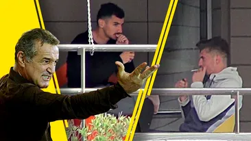 Imagini geniale cu super-vedetele FCSB-ului… Fumează palmat la terasă de frica lui Gigi Becali!