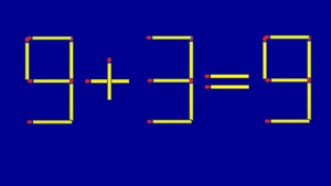 Test de inteligență | Corectați 9+3=9, mutând un singur băț de chibrit!