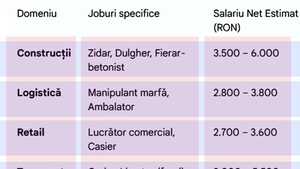Ce job-uri poți avea în România fără 12 clase terminate. Ce salarii primești pentru ele, în 2026