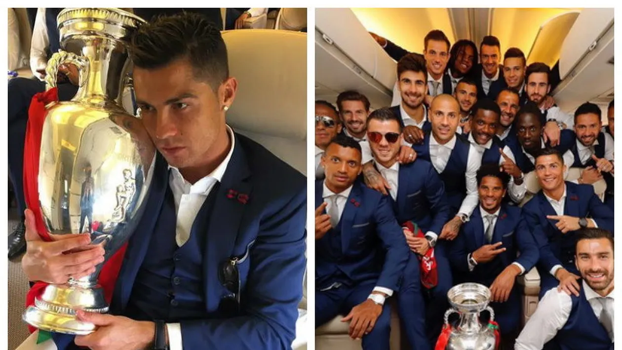 Portugalia este noua campioană a Europei la fotbal. Cum s-a pozat CRISTIANO RONALDO în avion