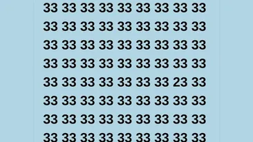 Test de perspicacitate | Nu toate numerele din imagine sunt 33. Care este cel diferit?