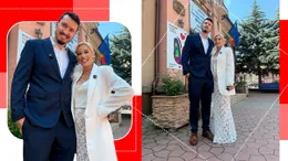 Anisia Gafton și Serghei s-au căsătorit! Primele imagini de la cununia civilă a celor doi comedianți