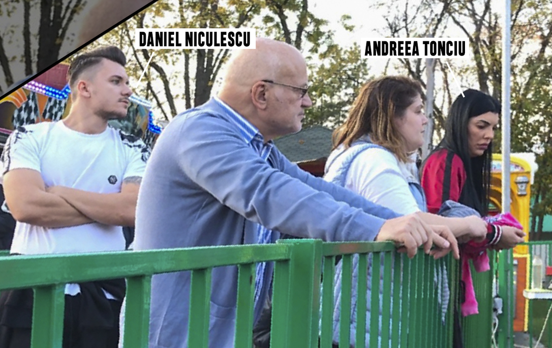 Andreea a ieșit în parc cu soțul și cu fiica lor