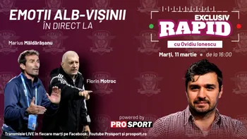 „EXCLUSIV RAPID” cu Florin Motroc, Marius Măldărășanu & Viorel Moldovan începe la ora 16:00, în direct pe YouTube – ProSport