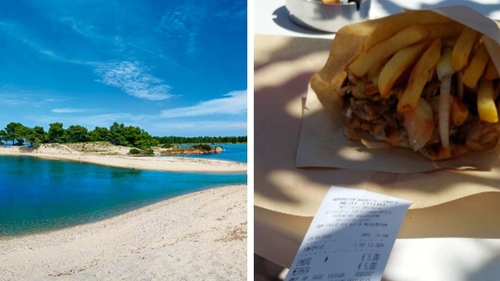 Cât a dat un român pe un gyros ca cel din imagine, în Halkidiki? "Pot spune că este ok"