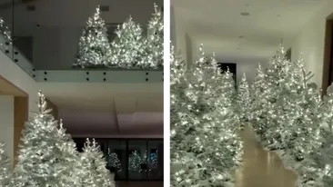 Așa ceva, mai rar! Vedeta care și-a transformat locuința într-o pădure cu brazi de Crăciun