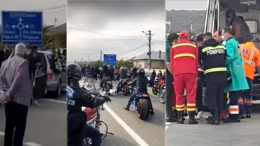 Adolescentul mort în cursa cu motocicletele a fost condus pe ultimul drum de zeci de motocicliști. Imagini cu un puternic impact emoțional | VIDEO