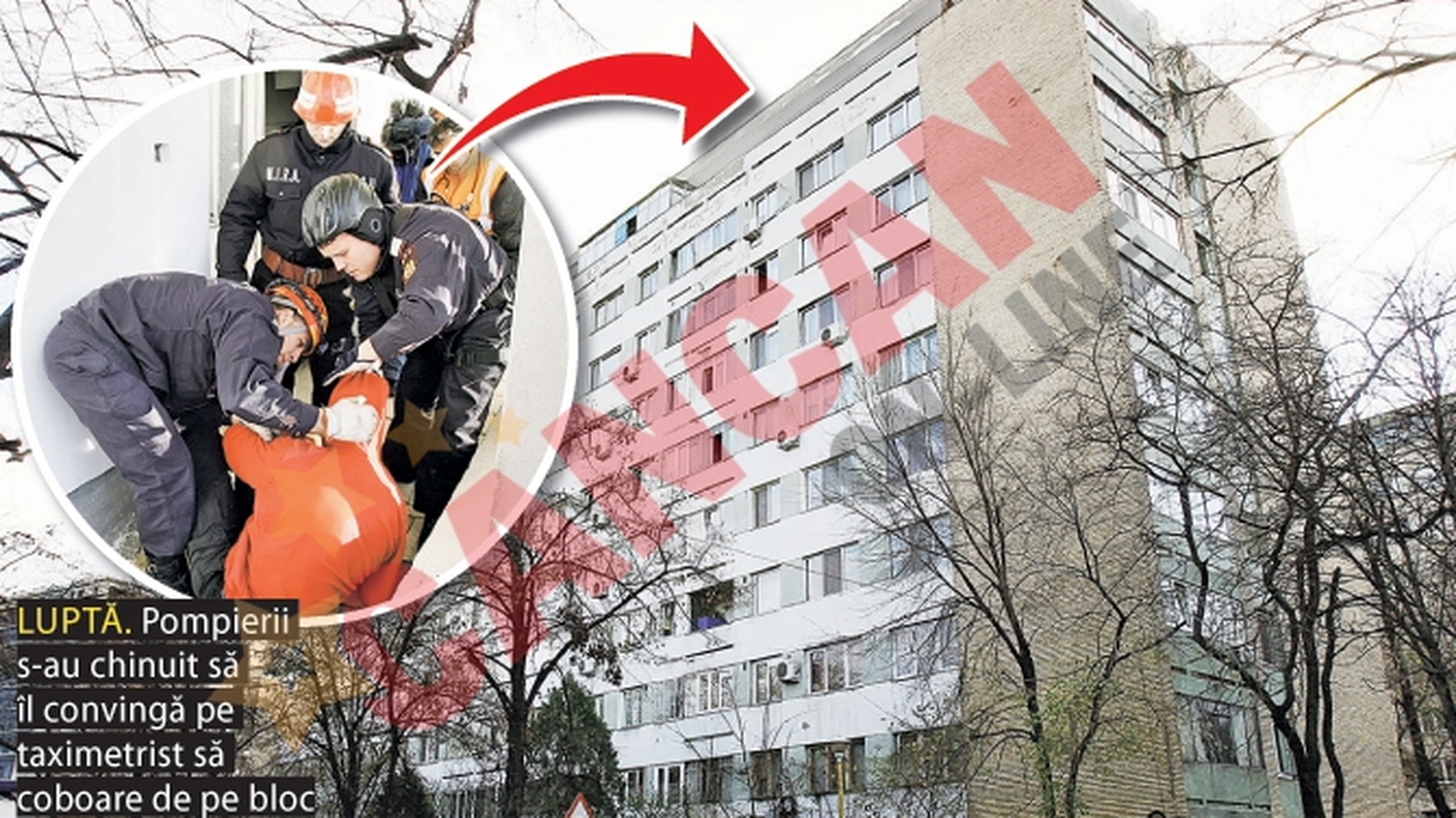 A vrut sa se arunce de pe "blocul sinucigasilor"