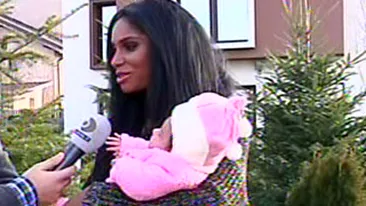 VIDEO Primele imagini cu fetita lui Laurette! E mulatra ca mamica si are parul zbarlit!