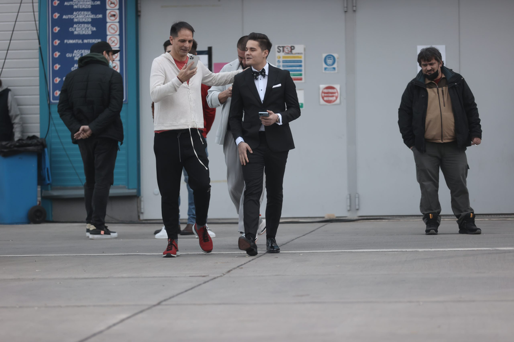 Dan Negru, alături de Selly, la filmările pentru Revelionul 2022 (Foto: CANCAN.RO)