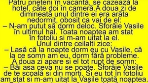 Bancul sfârșitului de noiembrie | "N-am putut să dorm! Vasile sforăie în ultimul hal"