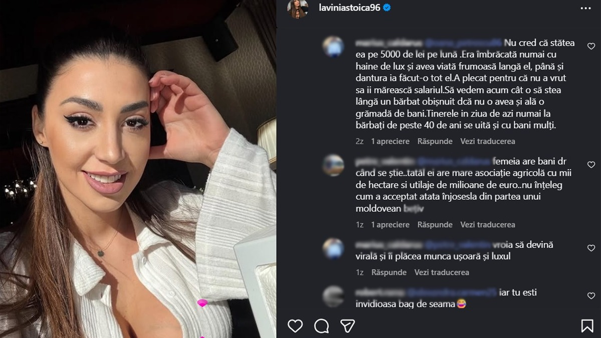 Contre după ce Lavinia a renunțat la ‘salariul de 20.000 de euro’ la Pescobar. Cine susțin internauții că ar fi tatăl ei + adevărul despre hainele de firmă