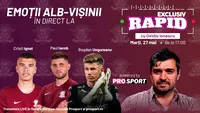 EXCLUSIV RAPID cu Paul Iacob, Bogdan Ungureanu & Cristi Ignat începe la 17:00, în direct pe YouTube - ProSport