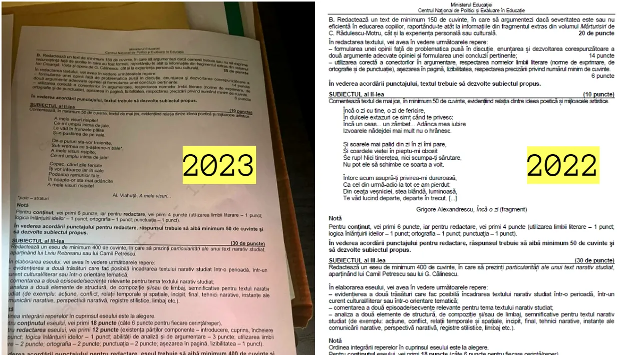 E clar! Se lasă cu scandal la BAC! Subiectul III la Limba şi literatura română, tras la indigo cu cel din 2022