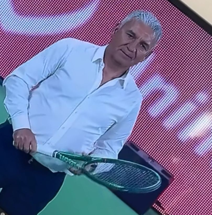 Tatăl Simonei Halep pe terenul de tenis alături de fiica lui/ sursă foto: social media
