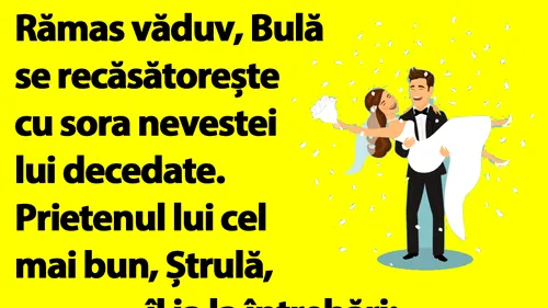 BANC | Bulă se recăsătorește cu sora nevestei lui