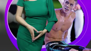 Sexy-știrista îl provoacă pe David Popovici. Cedează Racheta? Vreau să înot cu el!