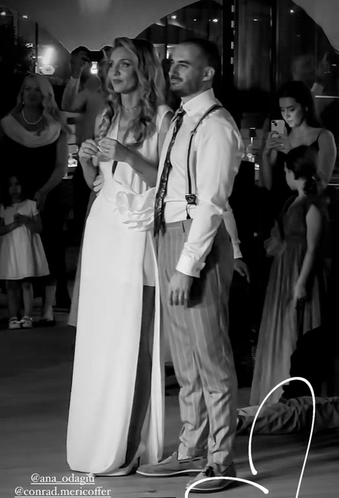 Ana Odagiu și Conrad Mericoffer au ajuns în fața altarului! Cei doi actori, nuntă cu fast. Primele imagini de la eveniment