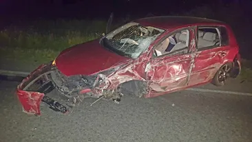 Imagini cutremuratoare postate pe Facebook de un tânăr din Târgu Jiu, după ce a suferit un accident rutier: Am văzut moartea cu ochii, s-a oprit...