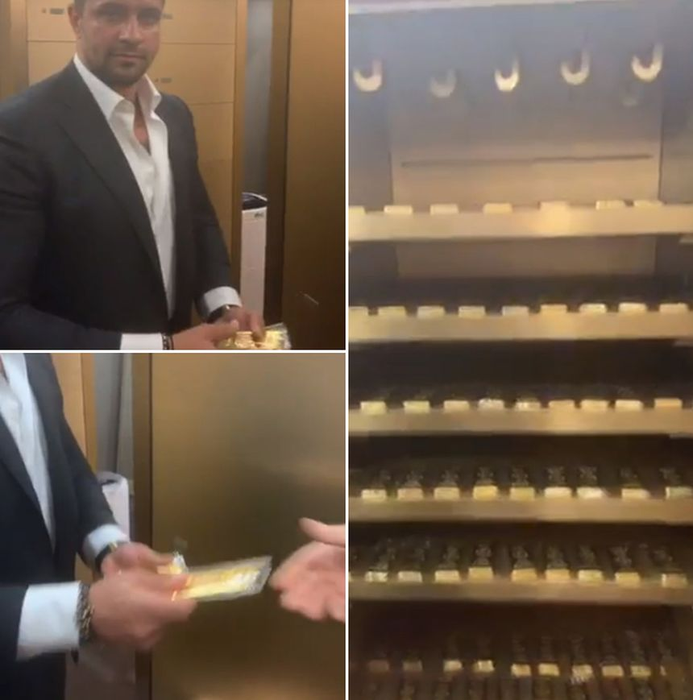 Alex Bodi, aroganță mai ceva ca un șeic! A fost filmat în timp ce încarcă 1,4 tone de lingouri cu aur într-un seif