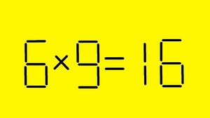 Test de inteligență | Mută un singur chibrit pentru a corecta egalitatea 6x9=16