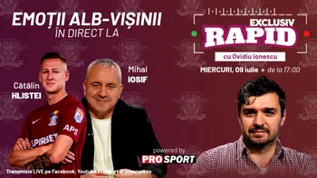„EXCLUSIV RAPID” cu Miță Iosif, Cătălin Hlistei și Denis Ciobotariu e în direct pe YouTube – ProSport, astăzi, de la ora 17:00