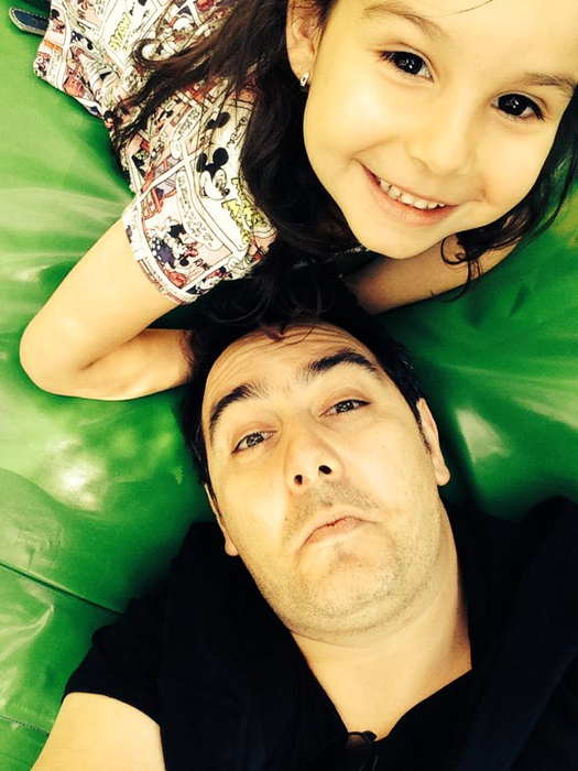 Silviu Andrei, alături de fetița lui Natalia