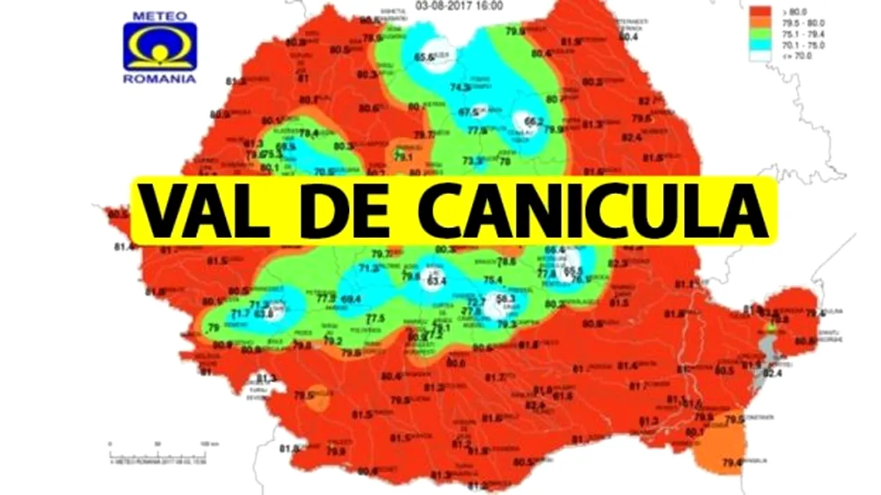 ANM anunță un val de caniculă în România! Temperaturi de peste 40 de grade Celsius