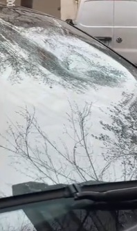 Mașina lui Lucian Viziru a fost vandalizată. Foto: social media