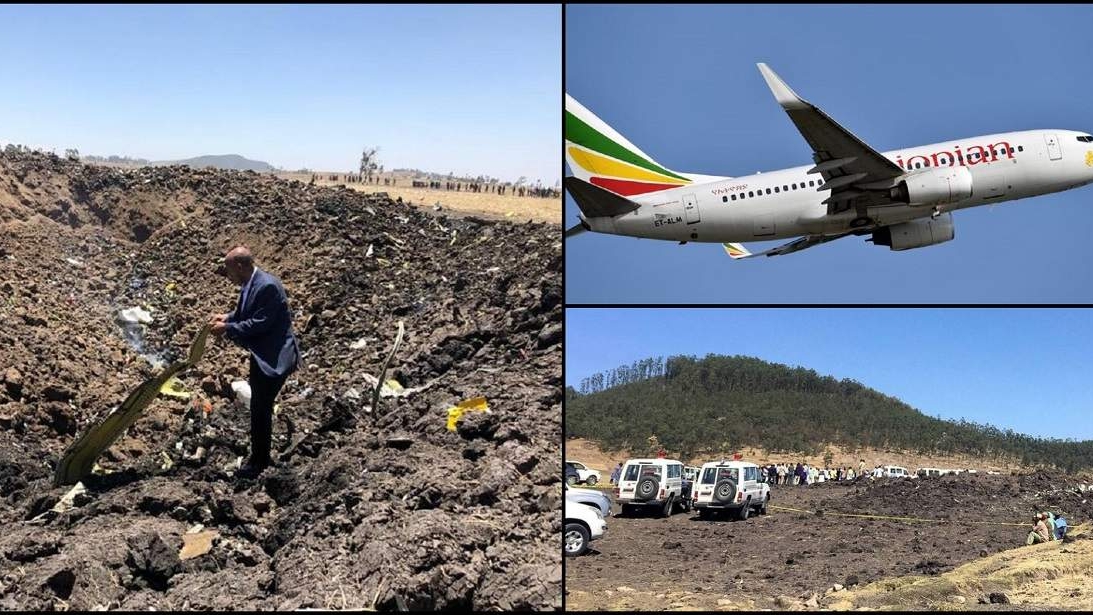 Primele imagini de la tragedia aviatică din Etiopia. Nu există supraviețuitori