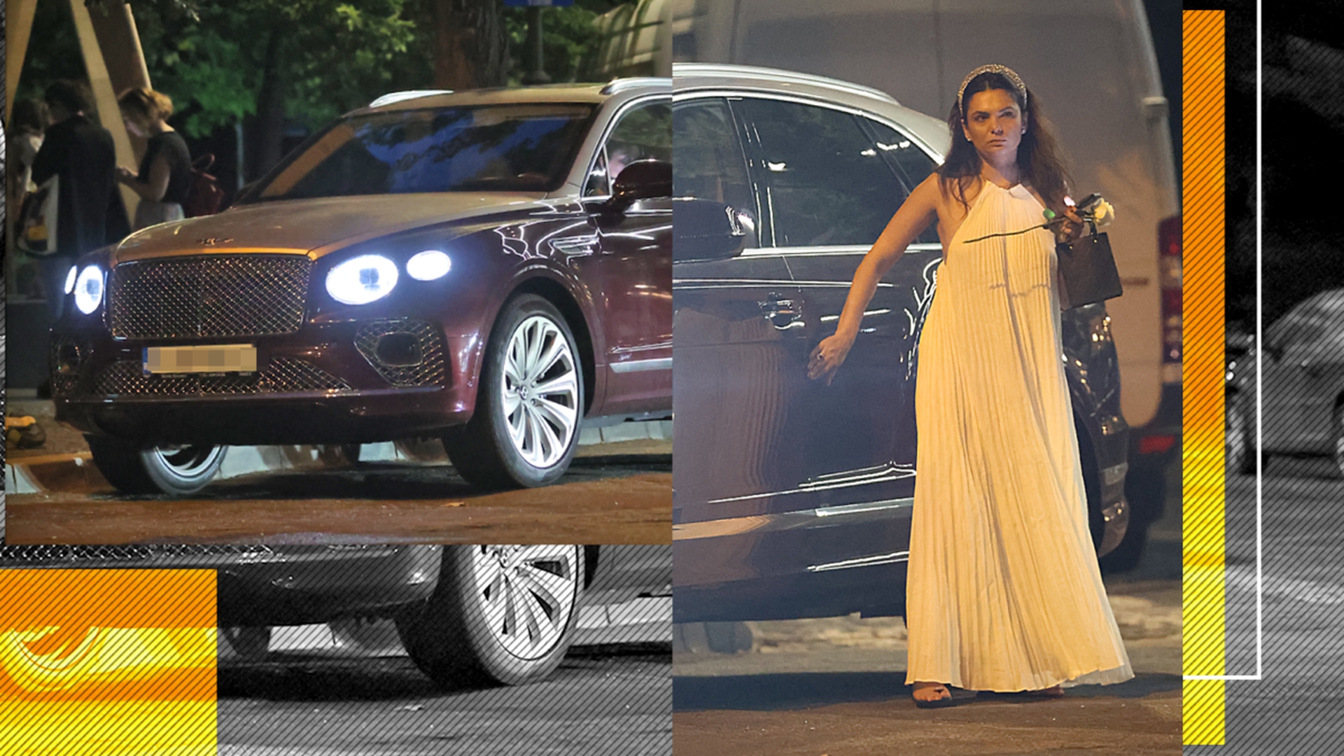 Malvina s-a învârtit în loc, cu trandafirul în mână! Și-a scos la ”interval” Bentley-ul de 200.000 de euro, la ceas de seară, dar...