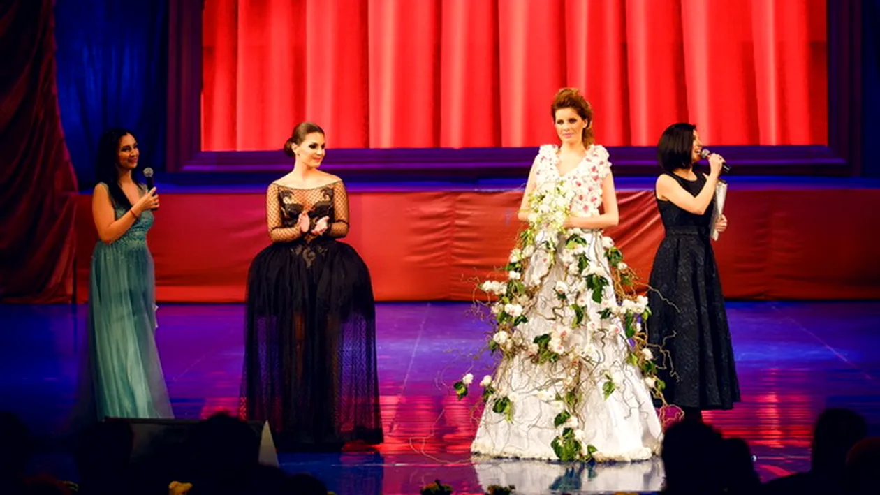 Nu este doar frumoasa, ci si talentata. Sotia lui Rares Bogdan a creat o rochie unicat pentru Balul Operei de la Cluj