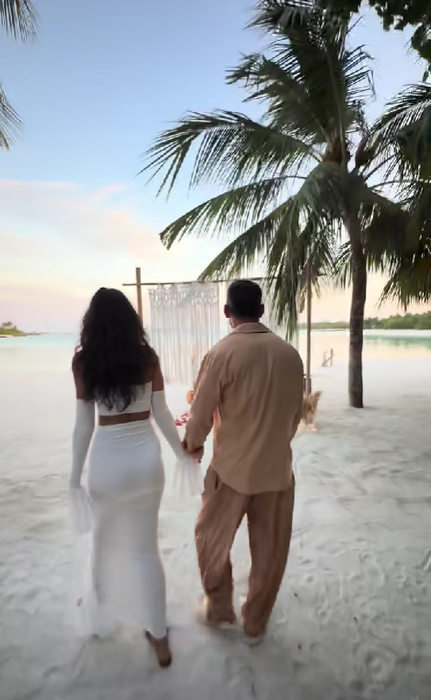 Andreea și Dorian Popa s-au căsătorit în Maldive/ Sursa foto: TikTok