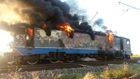 Tren în flăcări în județul Sălaj. Ce s-a întâmplat cu călătorii