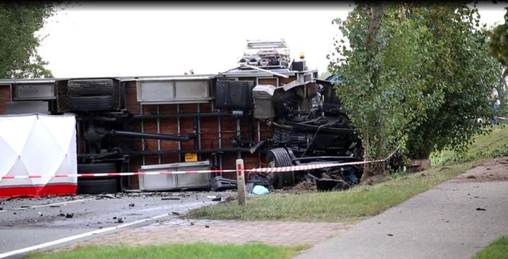 Imagini de la locul accidentului în urma căruia a murit pedofilul olandez