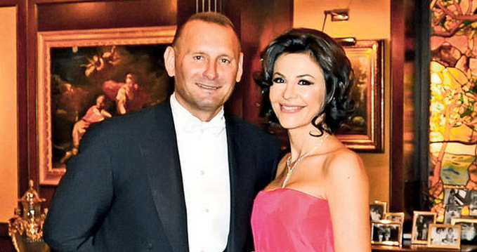 Viorel Cataramă și soția lui, Adina