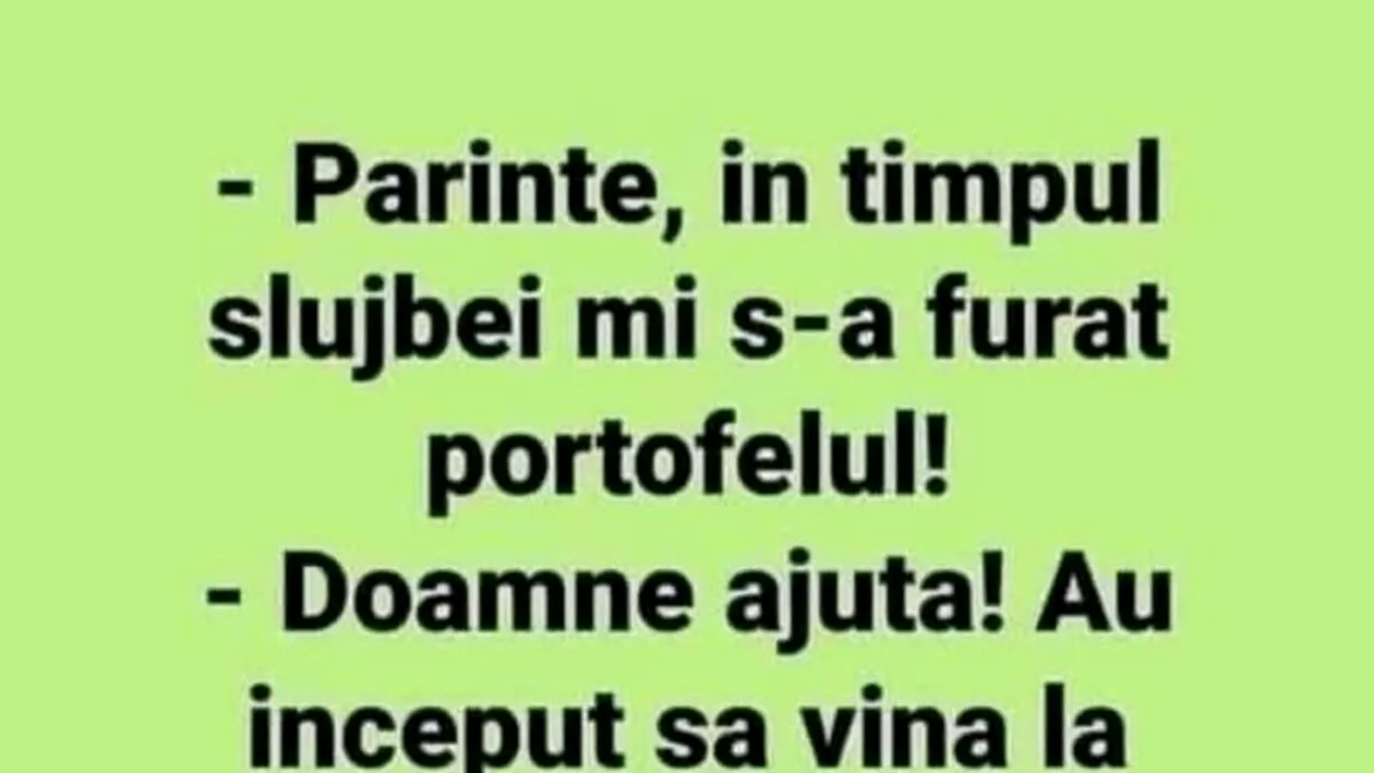 BANC | Părinte, în timpul slujbei mi s-a furat portofelul