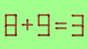 TEST IQ cu bețe de chibrit | Rezolvă ecuația 8+9=3, mutând un singur băț de chibrit
