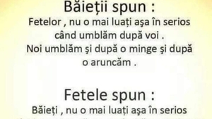 Bancul începutului de săptămână | Băieți VS fete