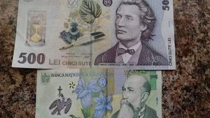 Bancul zilei / Se întâlnesc bancnota de 500 cu aia de un leu