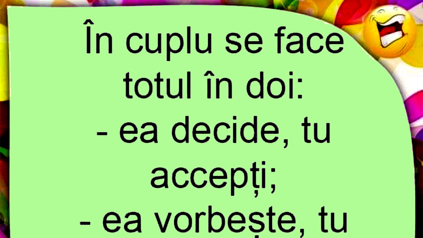 BANCUL ZILEI | În cuplu, totul se face în doi