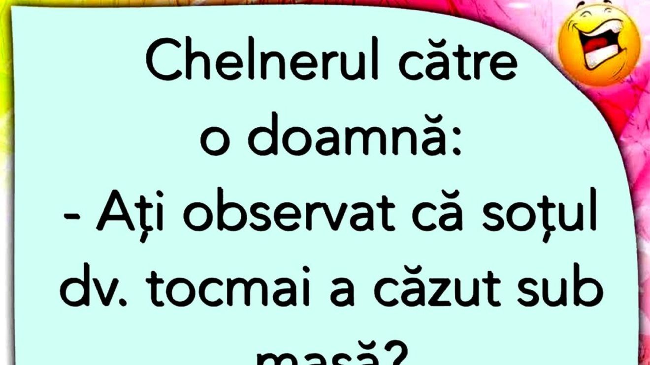 BANCUL ZILEI | Chelnerul și doamna