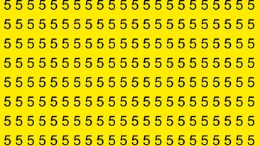 Test de logică | Găsiți litera intrusă printre cifrele 5, în maximum 15 secunde