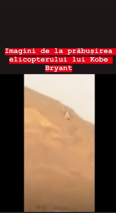 Dumnezeule, n-au avut nicio șansă! Filmarea cu momentul prăbușirii elicopterului în care se afla Kobe Bryant