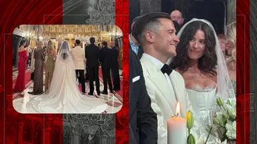 Alice Peneacă s-a cununat religios cu Dragoș Caliminte. Cum arată rochia de mireasă desprinsă din basme