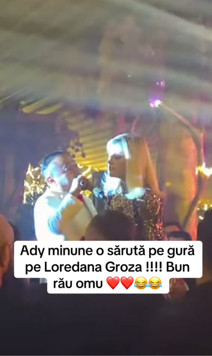 Momentul în care Adrian Minune o sărută pasional pe Loredana: ”Nevasta lui ce a zis?”