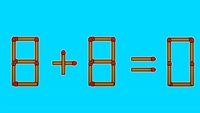 Test IQ exclusiv pentru genii | 8 + 8 = 0 este greșit. Pentru a corecta egalitatea, mutați un singur chibrit