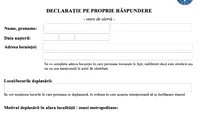 Ce trebuie să completezi în declarația pe propria răspundere, dacă treci printr-o localitate în carantină