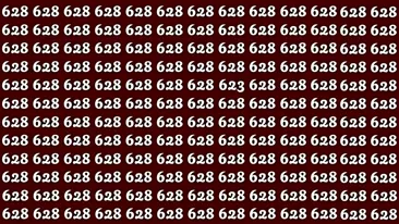 Test de logică | Nu toate numerele din această imagine sunt 628. Găsește-l pe cel diferit!